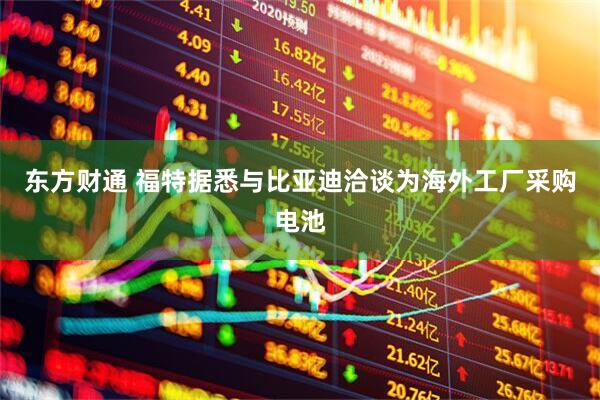 东方财通 福特据悉与比亚迪洽谈为海外工厂采购电池